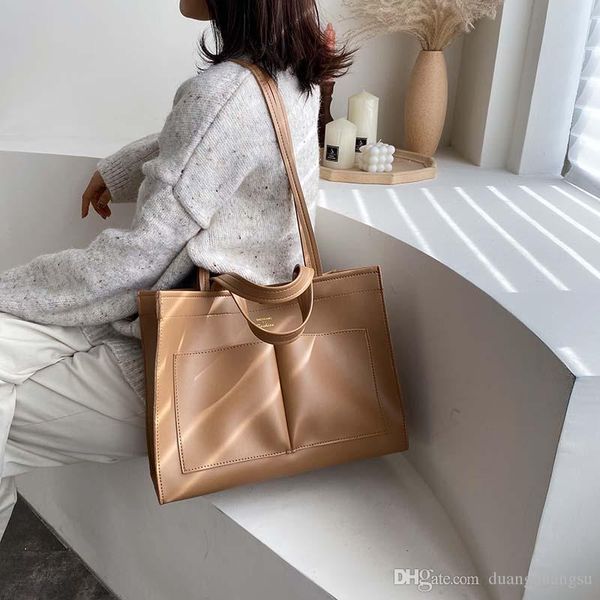 

large capacity bag women's bag new autumn and winter 2019 leisure one shoulder tote bag with ins fashion handbag trend