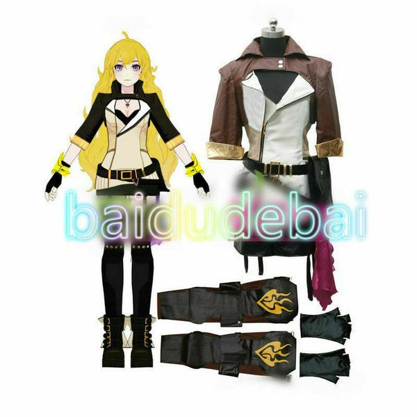 

rwby сезон 2 ян сяо долго косплей костюм аниме костюм на заказ, Black;red