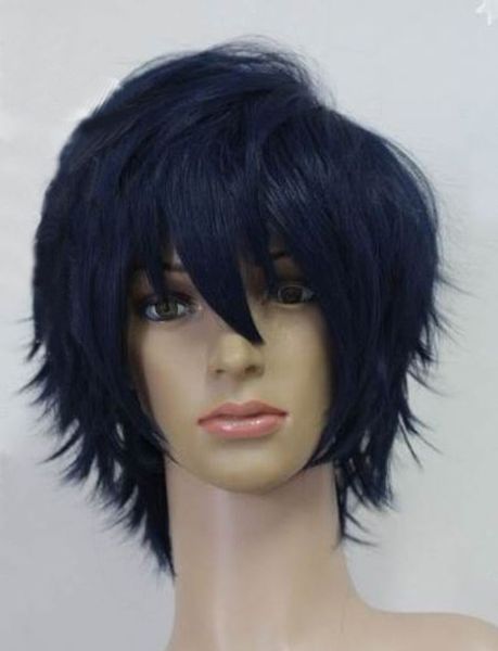 2019 Ao No Exorcist Okumura Rin Wigs Short Dark Blue Hair Cosplay Wig Wig Cap From Dong1224 20 1 Dhgate Com