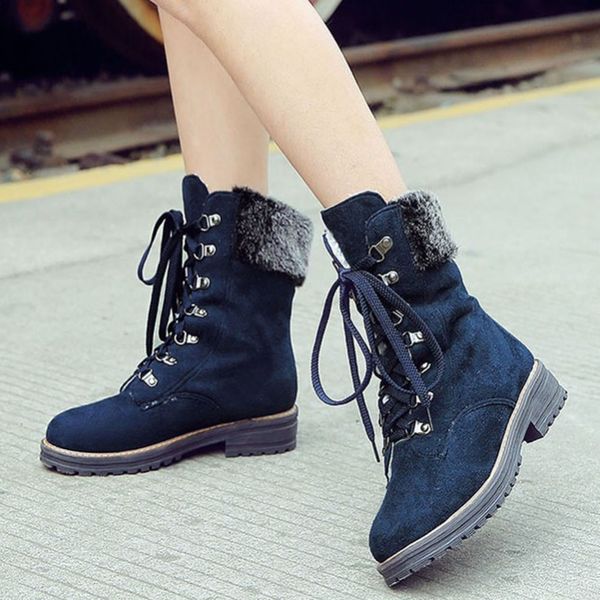 

women boots autumn denim lace-up shoes women round toe cowboy style high heels shoes ankle boots botines mujer 2019 t3, Black
