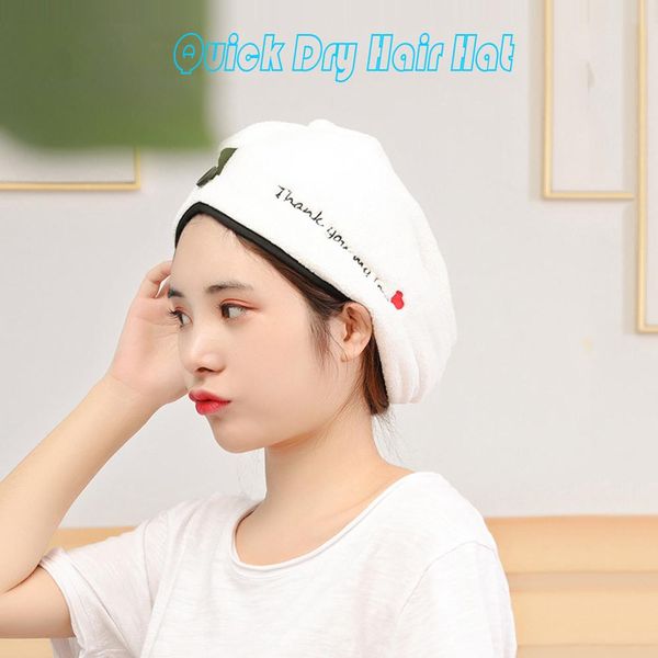 

rapided drying hair towel quick dry hair cap wrapped towel bathing hat #2s27