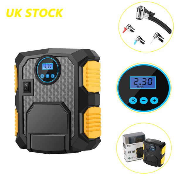 

150psi air compressor car tire inflator built-in led light portable inflatable pump for car motorcycles bicycles dc 12v