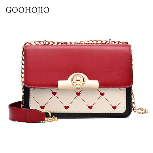 

goohojio марка малый геометрическая мода цепи дамы кошелек магазины party универсальный womens' мешок pu простой женщин сумка