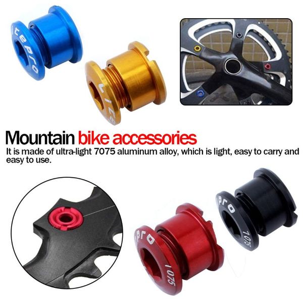 5PCS Bicycle Chainwheel Screws CNC 7075 Chainring Wheel Bolt Bike Disc Screw QY