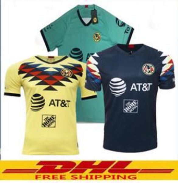 

delivery club america soccer jersey home away third 19 20 liga mx camiseta de futbol giovani g dos santos football shirts, Black;yellow
