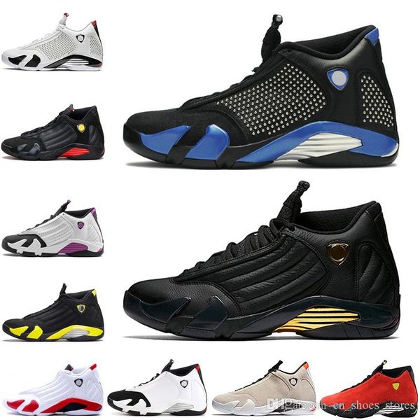 

продажа 2019 черный синий dmp mens basketball обувь черный желтый 14s xiv черный toe конфета reverse золото мужчины спорт дизайнерские кросс
