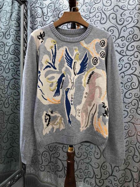 

2019 new spring&winter sweater women jumper streetwear casual o-neck full regular pullovers regular embroidery animal, White;black