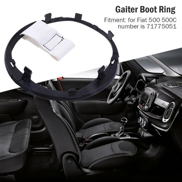 

car gear shift knob gaiter boot ring gear stick lever gaiter boot retaining ring lugs for 500 500c car accessories #n