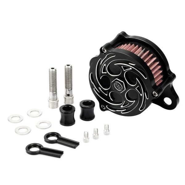 

black cnc air cleaner intake filter for sportster iron xl 883/1200 custom 04-15