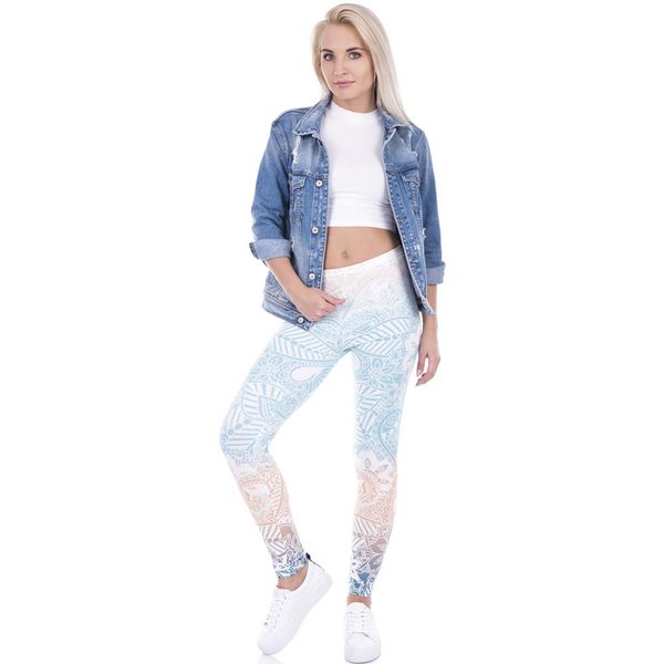

brand leggings mandala mint print fitness legging high elasticity leggins legins trouser pants for women famous, Black