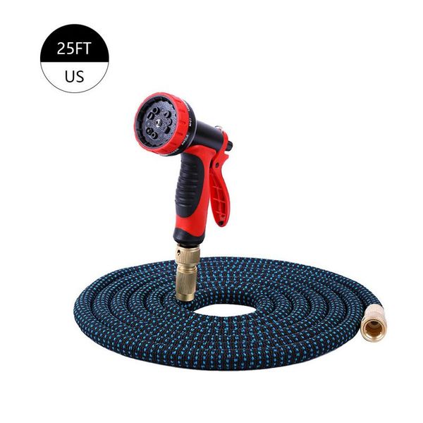 

25ft 50ft expandable garden hose sprayer with made in usa inner tube heavy duty expandable pipe flexible watering hose set