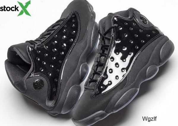 

новый 13 13s колпачок и платье черный баскетбол обувь мужчины 13 спортивные кроссовки высокого качества с коробкой, Black