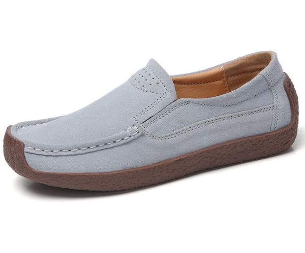 

women's shoes leather non-slip soft bottom women flats casual shoes 1197, Black