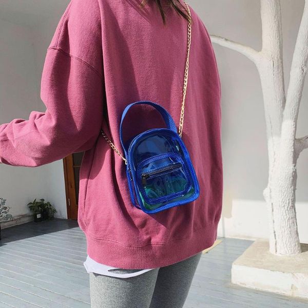 

women pvc transparent handbag fashion ladies large capacity travel shopping clutch beach shoulder purse female jelly tote