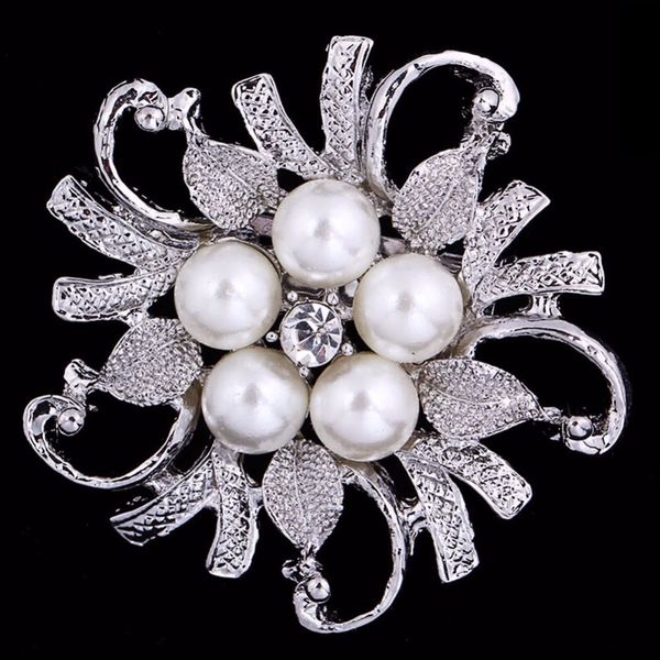 

Charm Women Flower Rhinestone Brooch Wedding Bridal Pin Jewelry Gifts christmas jewelry flower pins brooch jewelry luxury 20 pcs/lot