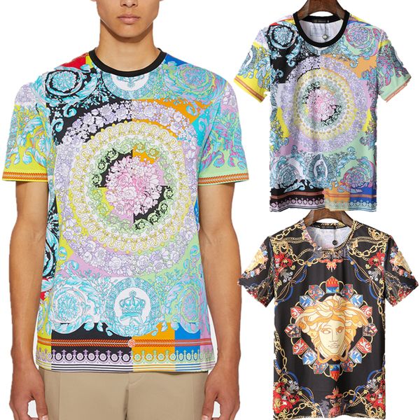 

дизайнер марки 2019 мода весна новая мужская мода письмо с принтом футболка шею фут