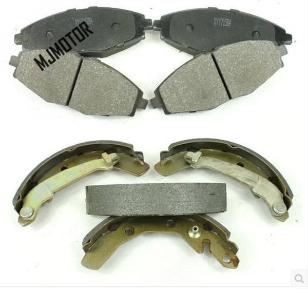 

1kit) front brake pads set / rear brake shoes kit for chinese chery qq 3 auto car motor parts s11-3501080 / s11-3502170
