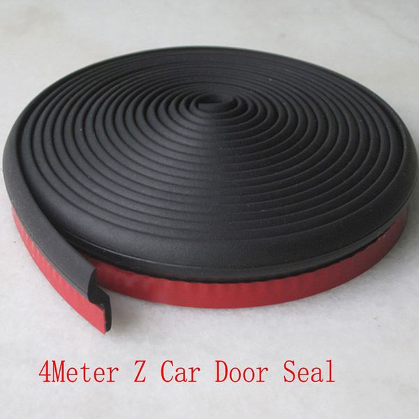 

4 meter car door seal strips sticker z shape waterproof dustproof sound insulation auto rubber seals car interior accessories