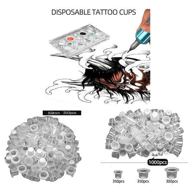 

1000шт/ комплект одноразовые татуировки чашки чернил цвета без держателя wstz0601 маленький средний большой размер