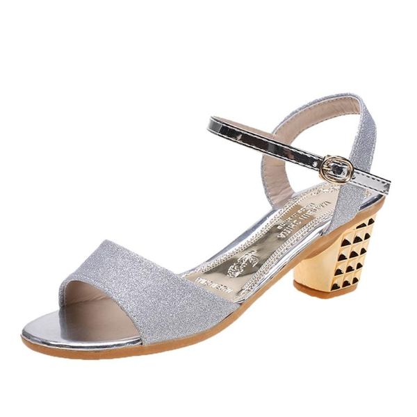 

jaycosin women buckle sandals shoes slippers 2020 summer style wedges pumps high heels slip on bling fashion gladiator shoes, Black