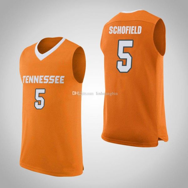 

admiral schofield men's tennessee volunteers james daniel iii jacob fleschman bone orange white stitched college basketball jersey, Black