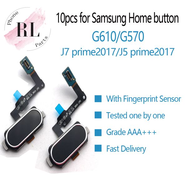 

10pcs for samsung galaxy j7 prime on7 2016 start button j5 prime on5 2016 g570 g610 fingerprint return key flex cable replacement