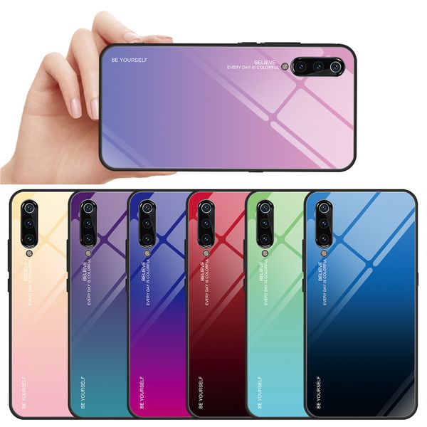 

Градиент закаленное стекло чехол для Xiaomi Примечание 10 Pro Mi 9Т Pro 9 Lite 8 8Lite A3 A2 Для ред