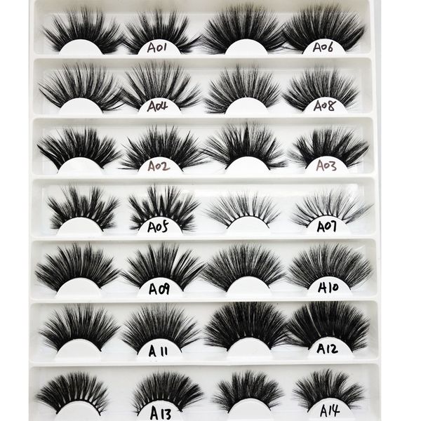 

3d mink eyelashes 25mm mink eyelash eye makeup thick long curl mink lashes extension natural false eyelashes tools rra1525
