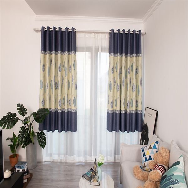 

ouneed shell leaf short curtain home textiles multicolor polyester curtains for window living room bedroom dropship apr9