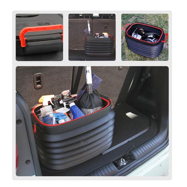 

outdoor bucket with lid handles collapsible bins for car foldable fishing barrel durable folding plastic utility box