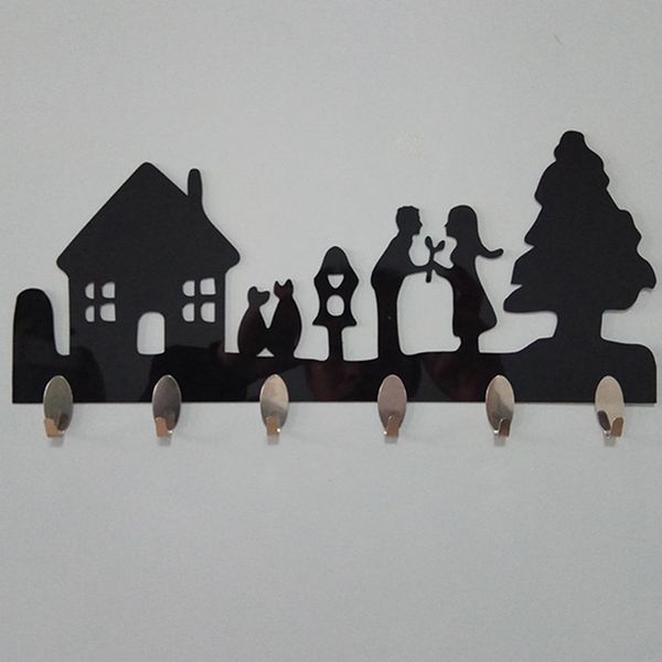 

acrylic wall hook clothes hanger hat coat key rack organizer home wall decor