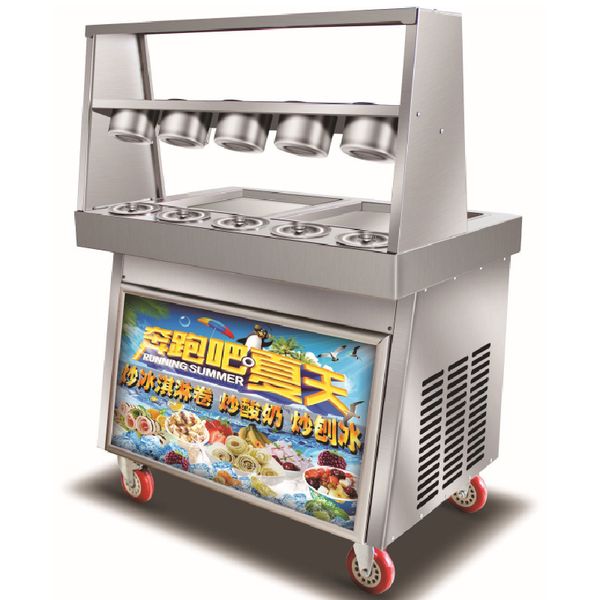 

beijamei double square pan fried ice cream roll machine / 110v 220v flat pan thailand fry ice cream maker