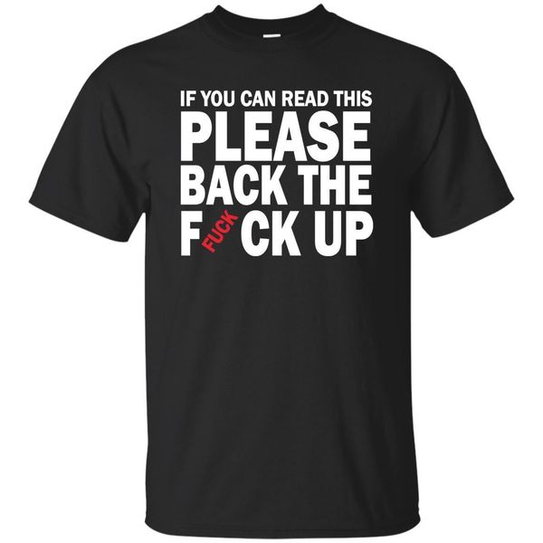 Satın Al Siyah T Shirt Erkekler Için Lütfen Geri Fcuk Up Komik