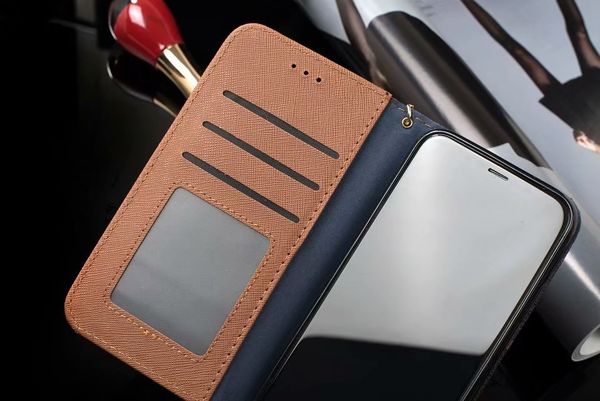 

new for iphone 11 pro max x xr xs max luxury phone case official leather card pocket designer brand case back cover