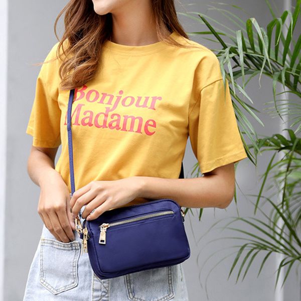 

women mini mobile bag waterproof nylon lightweight wear-resistant messenger bag popular