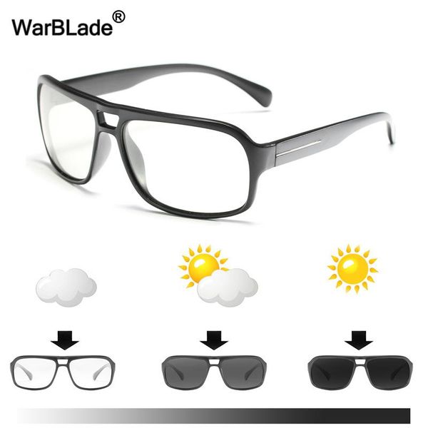 

warblade men pchromic sunglasses polarized sun glasses hd driving goggles chameleon glasses uv400 day night driving eyewear