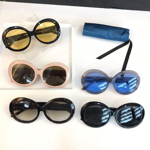 

popular new selling 0709 designer sunglasses for women round plate full frame fashion lady generous style uv400 lens 0709s, White;black