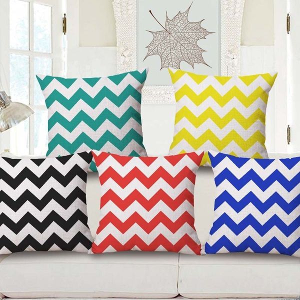 

classic wave pillows cotton cushion set customize logo