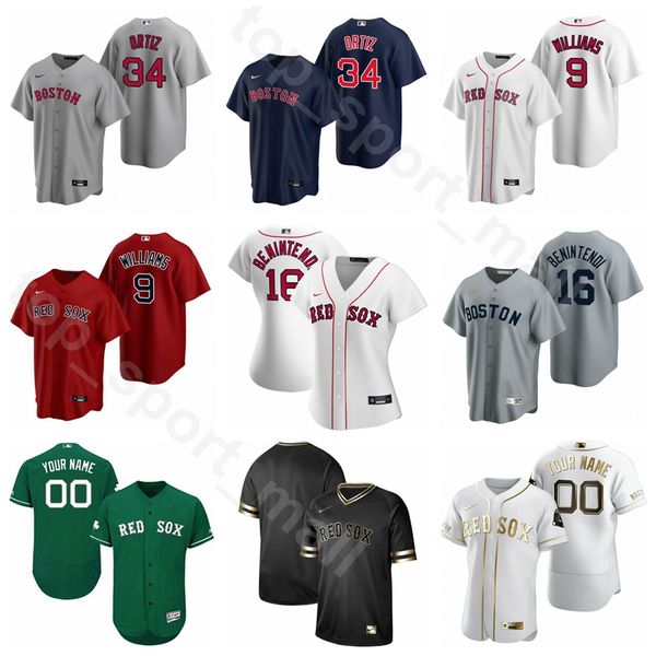 

2020 бейсбол 34 дэвид ортис джерси 9 тед уильямс 8 карл ястржемски 26 уэйд боггс 27 карлтон фиск 45 педро мартинес куперстаун обычай, Blue;black