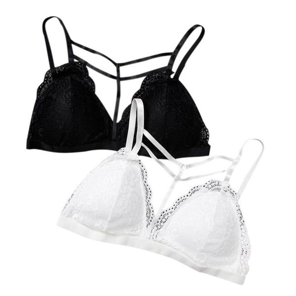 

женщины лето crop top мягкие топы кружева ремешок спагетти твердые камзол черный белый кружевной bralette сексуальная майка новое прибытие, White