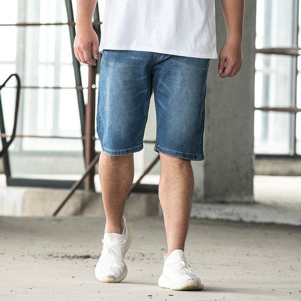 

2019 летние мужские шорты мужские модные шорты loose denim short large size, White;black