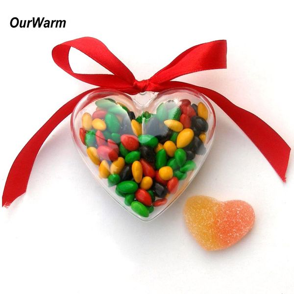 

10pcs wedding candy box acrylic transparent plastic box christmas pendant drop ornaments tree ornaments decor event party supply