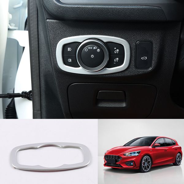 

car styling accessories 1pcs abs plastic interior headlight lamp adjustment cover trim for ford focus 2019 2020