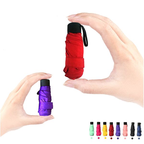 

180g mini portable small fashion folding umbrella rain women men pocket parasol girls anti-uv waterproof lightweight for travel