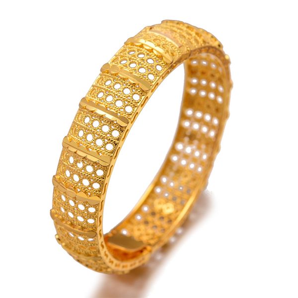 

1pcs ethiopian gold color bangles for women trendy african arab bangles&bracelet middle east jewelry charm party wedding gift, Black