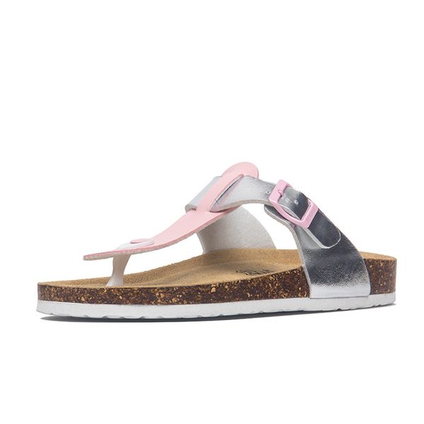 

2019 fashion new color women cork flip flops slippers casual summer beach mixed color slip on outside non-slip slides shoes, Black
