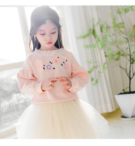 

fashion girls princess floral embroidery kids spring designed casual cute clothes children birthday party holiday clothing, Blue