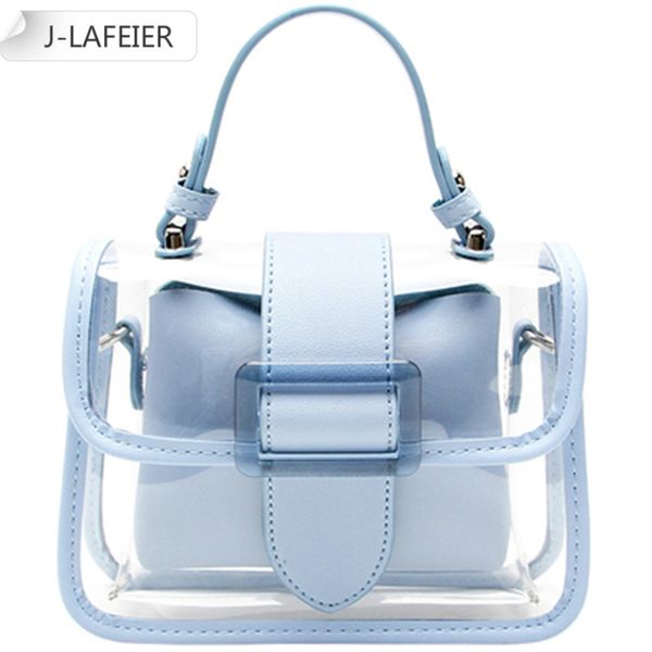 

pvc beach handbags ladies fashion women's waterproof transparent tote purse female chains summer jelly crossbody bags messenger