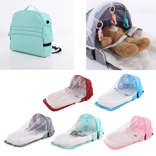

baby bed travel sun protection mosquito net foldable infant sleeping basket