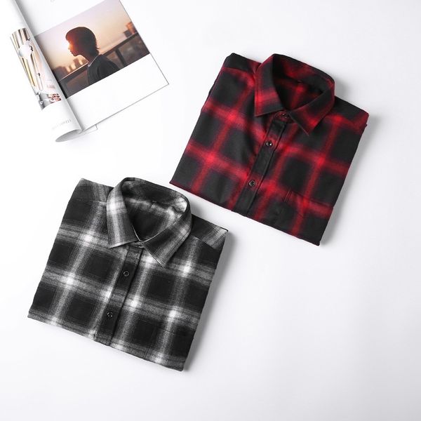

plus hypertrophy size length sleeve shirt leisure fat man loose pure cotton long sleeve grinding loose hair grid shirt trend, White;black
